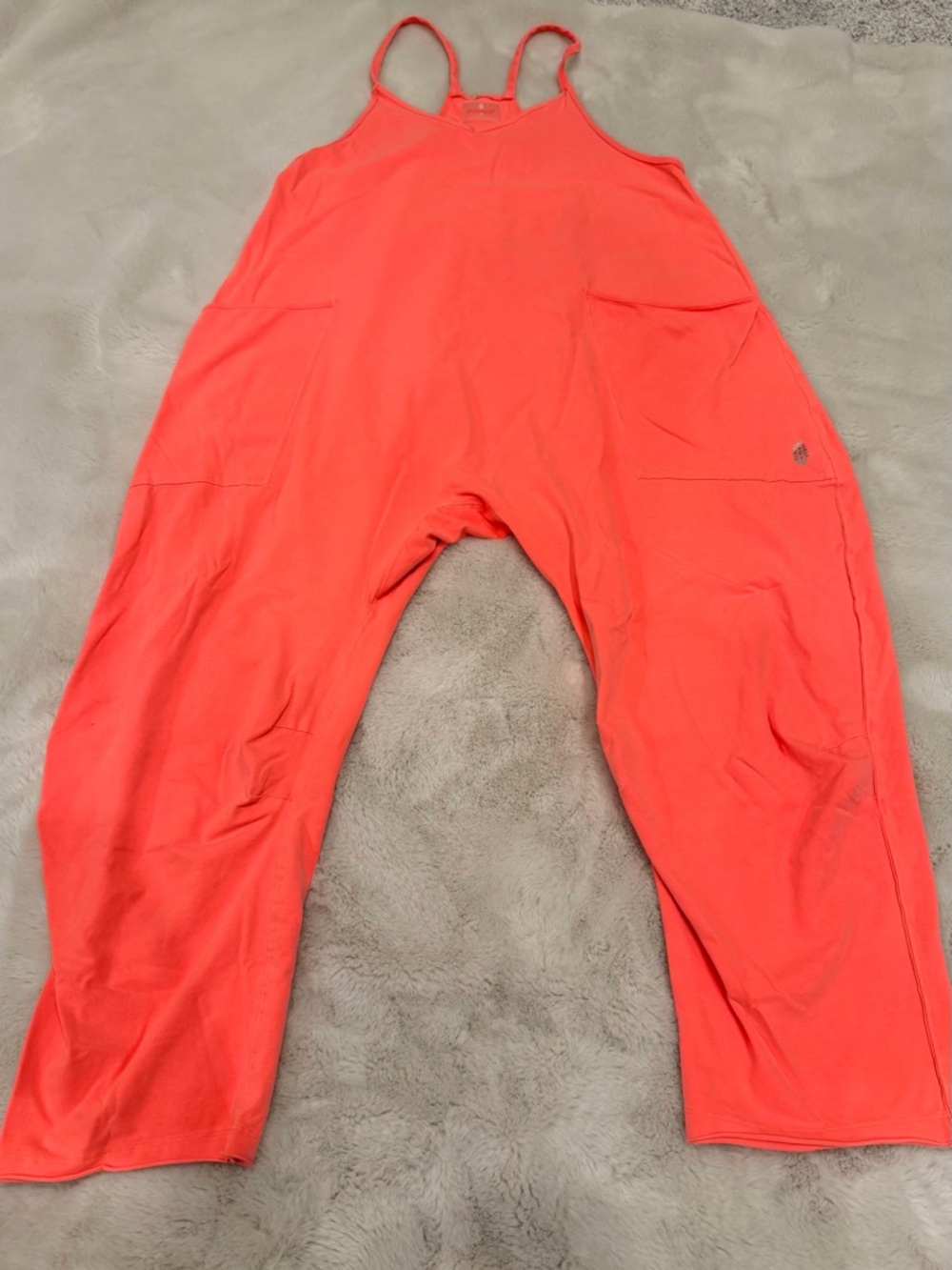 FREE PEOPLE Hot Shot Onesie - Peachy Wide-Leg with Pockets - Picture 9 of 11